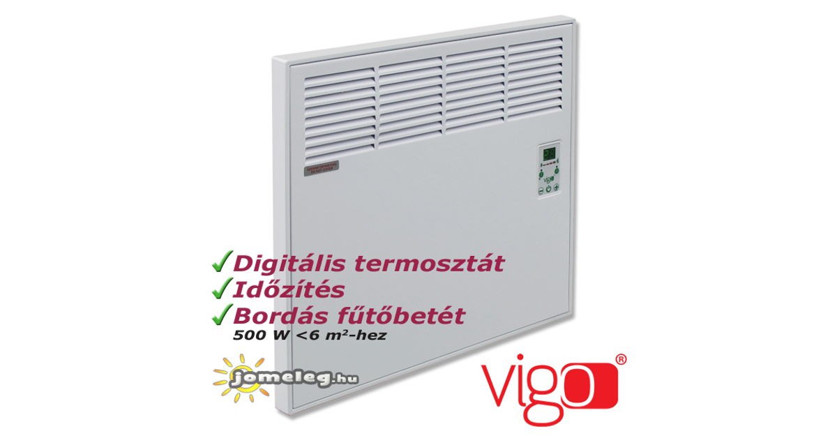Vigo elektromos radiátor, digitális konvektor