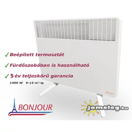 A Bonjour ErP 500 W elektromos radiátor előlről