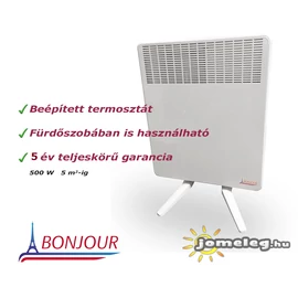 A Bonjour ErP 500 W elektromos radiátor előlről