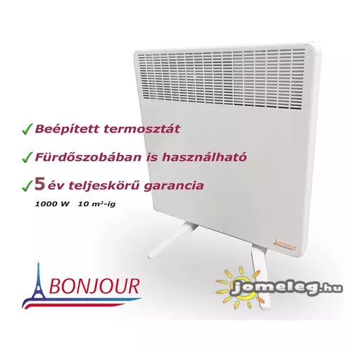 A Bonjour ErP 1000 W elektromos radiátor előlről