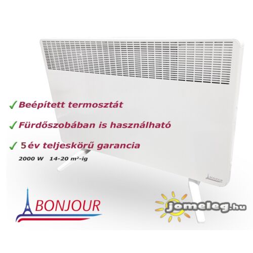 A Bonjour ErP 2000 W elektromos radiátor előlről