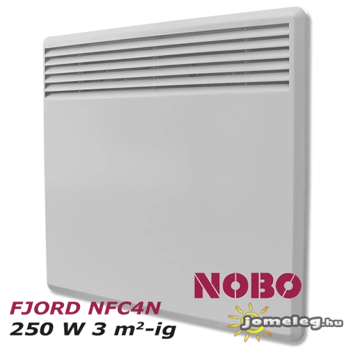 NOBO FJORD NFC4N 250W-os, kis teljesítményű elektromos fűtőpanel cserélhető vezérlővel