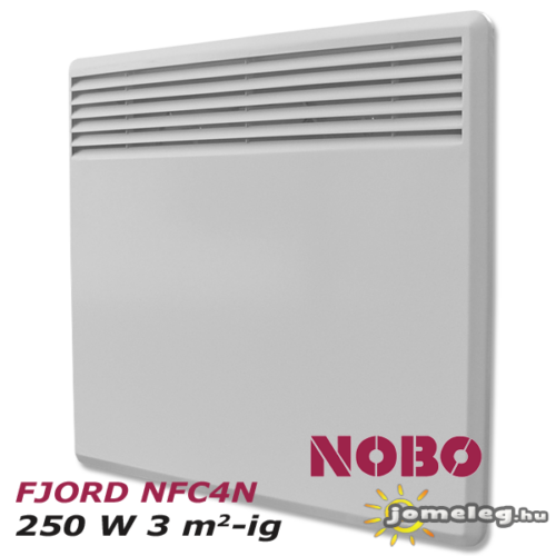 NOBO FJORD NFC4N 250W-os, kis teljesítményű elektromos fűtőpanel cserélhető vezérlővel