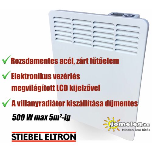 STIEBEL-ELTRON CWM 500p W elektromos fűtőpanel előlnézetből